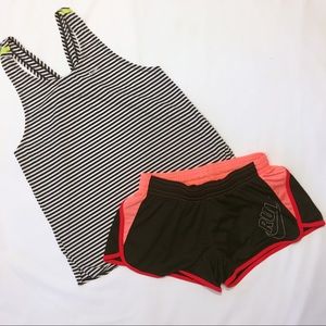 Nike Running Set EUC XS Top SM Bottom